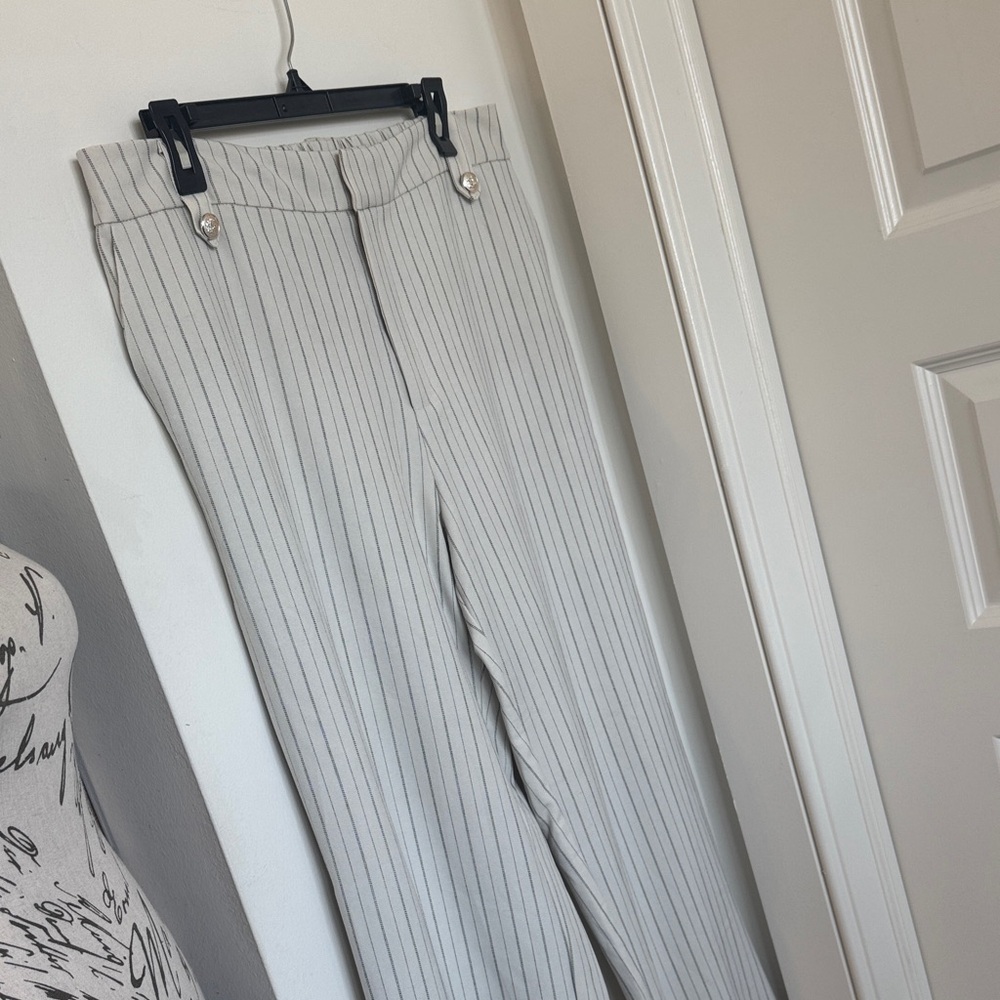 Striped Cream Pants